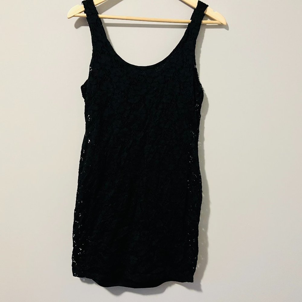 BLUENOTES Black Lace Bodycon Mini Dress